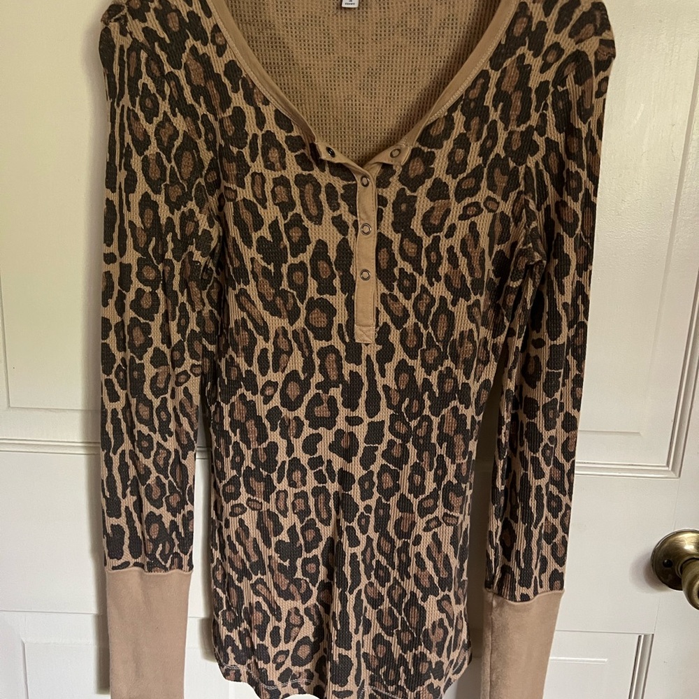 Splendid Tan Ribbed Knit Top - Picture 3 of 5